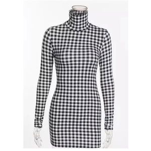 New Checker Bodycon Dress